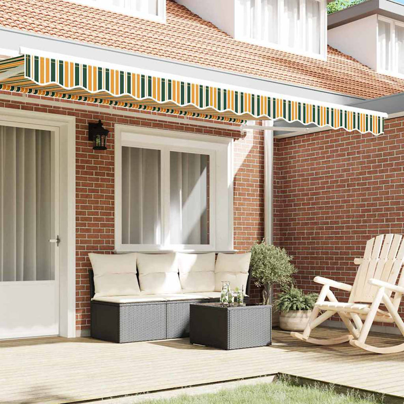 VidaXL 380cm W x 20cm D Canvas Cover Retractable Door / Window Awning