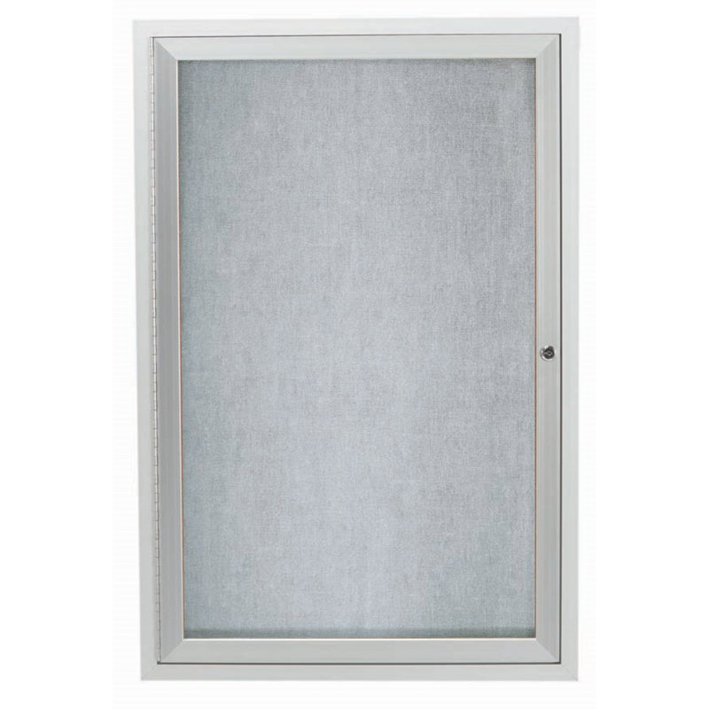 Tableau d'affichage mural extérieur pour l'extérieur, Aluminium anodisé satin transparent, Un, H 36 po x l 24 po