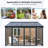 10×14 Ft Enclosed Patio Cover With 3 Lockable Sliding Doors, All Season Sunroom With Aluminum Alloy Frame ,Polycarbonate Roof And Transparent Solid Pc Endurance Panel Wall System For Garden Patio Deck