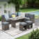 Atvars Wicker 9 - Person Outdoor Seating Group with Cushions