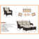 Carolina 5 - Person Patio Conversation Sets with Cushions