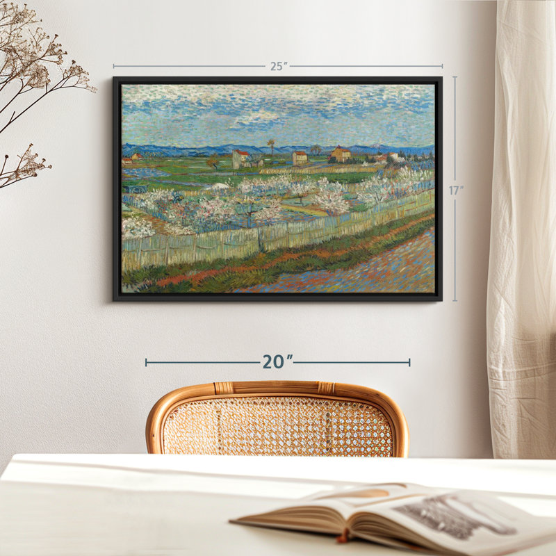 «Peach Trees In Blossom Wall Art», H 25 po x l 17 po