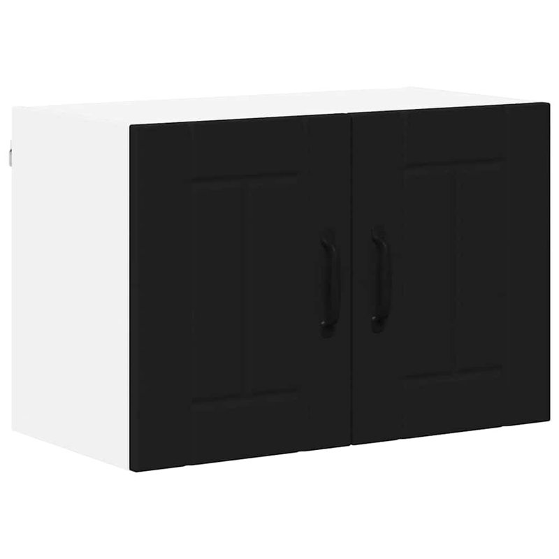 Vidaxl Kitchen Wall Cabinet Black 60 X 31 X 40 Cm Engineered Wood, Black