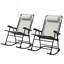 Ensemble de chaises berçantes d'extérieur 2 pièces, ensemble de chaise berçante pliable