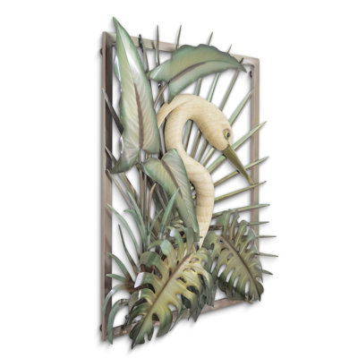 Heron Frame Face Right  (hardwood and SS)