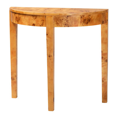 Console en demi-lune en bois véritable moderne et contemporain