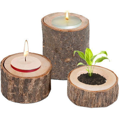 Bougeoirs en bois pour bougeoirs