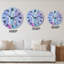 Horloge murale moderne - art liquide bleu avec veines dorées II-1244153172