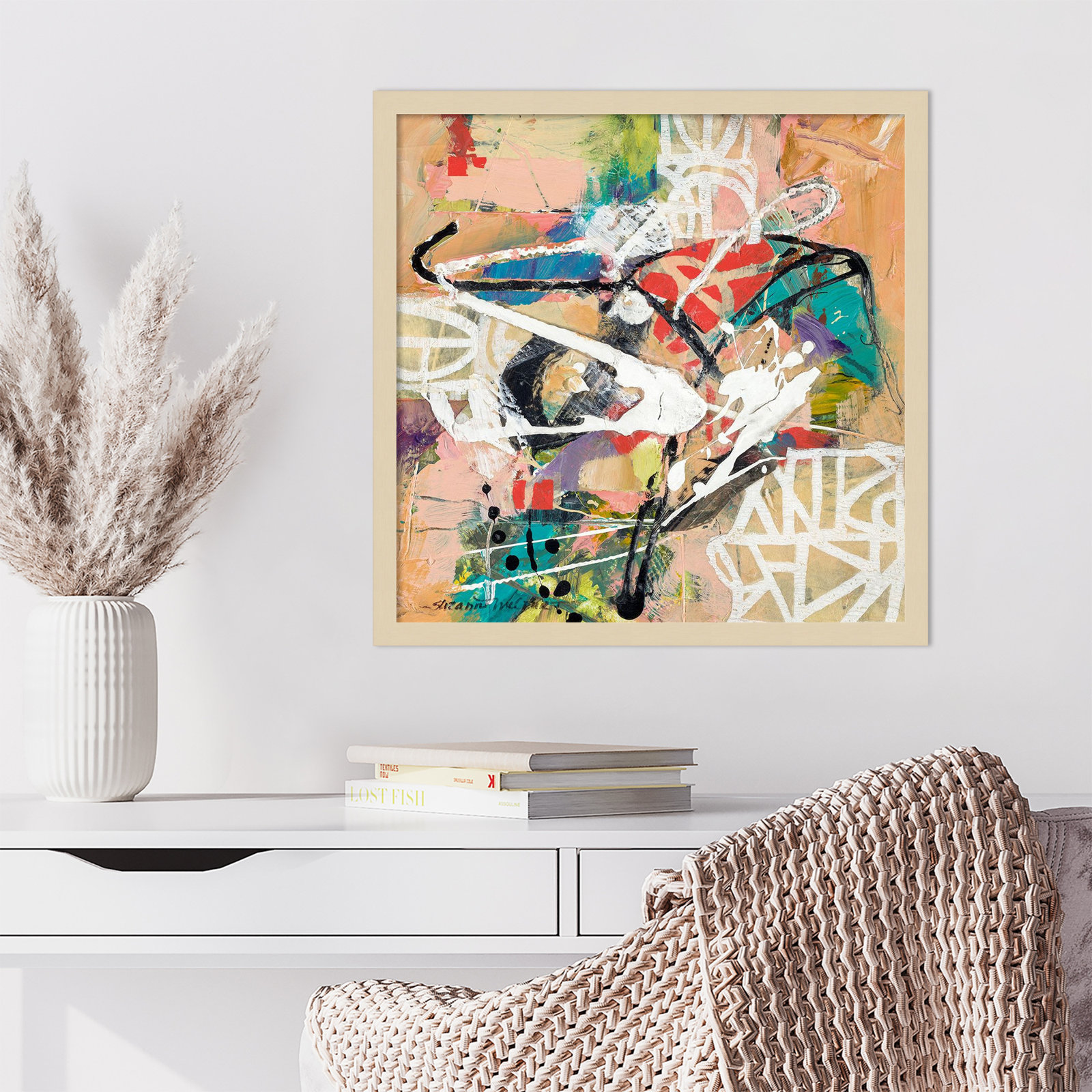 Sutter "Talk 2 Me" Print by Suzanne McCourt, 21" H x 21" W, Brown