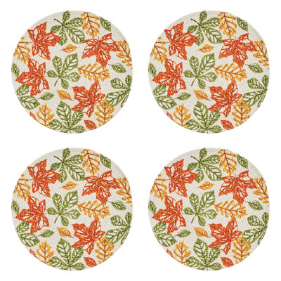 Park Designs Fall Leaves Printed Braided 15 inches Placemat Set of 4