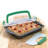 BergHOFF Perfect Slice 3pc 13x9" Covered Rectangular Cake Pan with Tool, Green