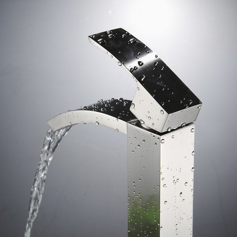 Bathroom Faucet with Drain Assembly, Brushed Nickel