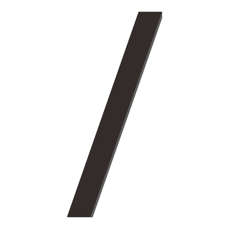 3'' Black Modern Floating Acrylic House Numbers