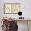 «Minimalist Rabbit Line», ensemble de 2 toiles flottantes encadrées par June Erica Vess-1120201368-1120201363