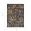 Tapis extérieur lavable floral gris et vert terre cuite 5 pi x 8 pi