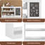 Bibliothèque 3-en-1 pour enfants et armoire de rangement pour jouets avec tableau noir - organisateur blanc moderne pour salle de jeux