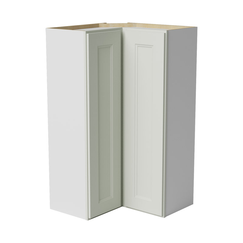Armoire murale d'angle, L 24 po x H 42 po x P 12 po, Double shaker Laguna Grey