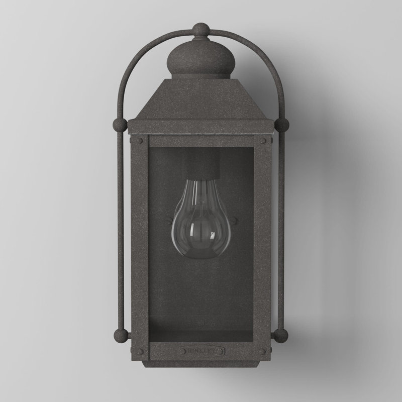 Anchorage Outdoor Wall Lantern, Aged Zinc, Yes