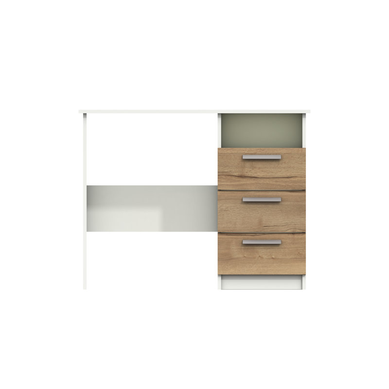 Harvey-Lee Dressing Table, White/Natural Rustic Oak