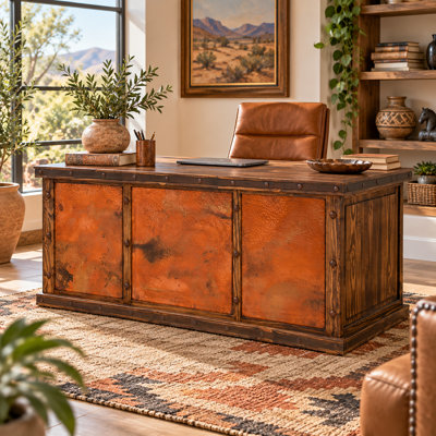 The Stockman Copper Panel Executive Desk