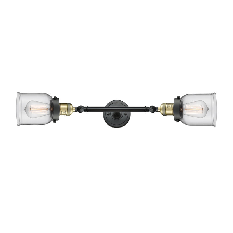 Latta 2 - Light Dimmable Vanity Light, Clear, LED, Black Antique Brass
