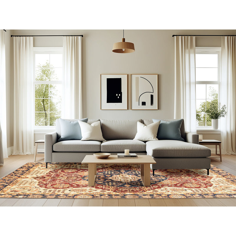 Abstract Indoor Rug, Rectangle 6' x 9'