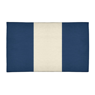 Tapis bleu marine / crème Seattle