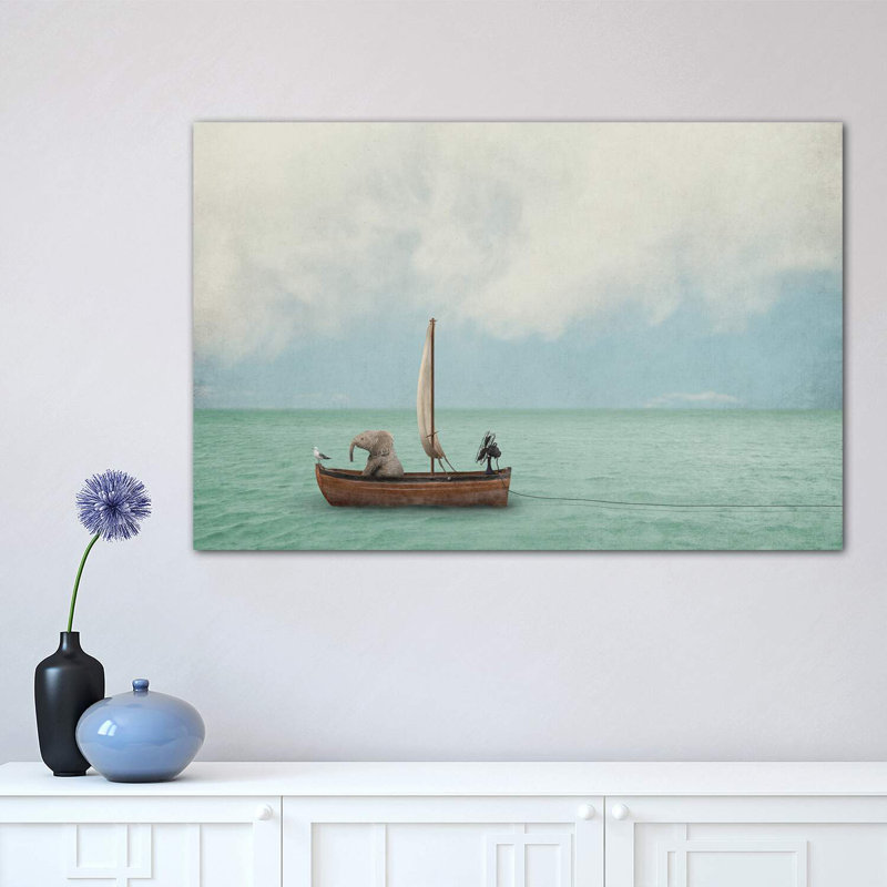 «Set Sail» - Impression, Toile tendue, H 26 po x l 40 po x 1,5 po