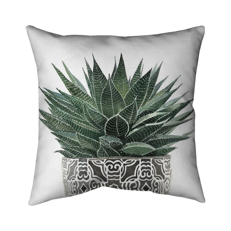 Zebra plant succulent - 18"x18" Throw pillow - Poly twill - Print on demand