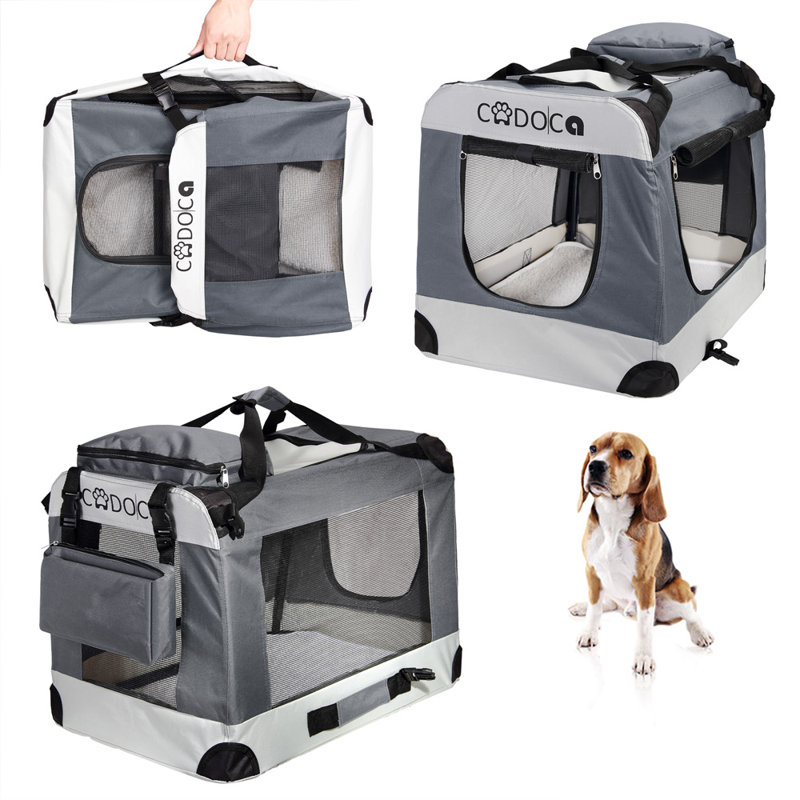 Billingham Collapsible Pet Carrier with 2 Doors, 42cm H x 60cm W x 42cm D