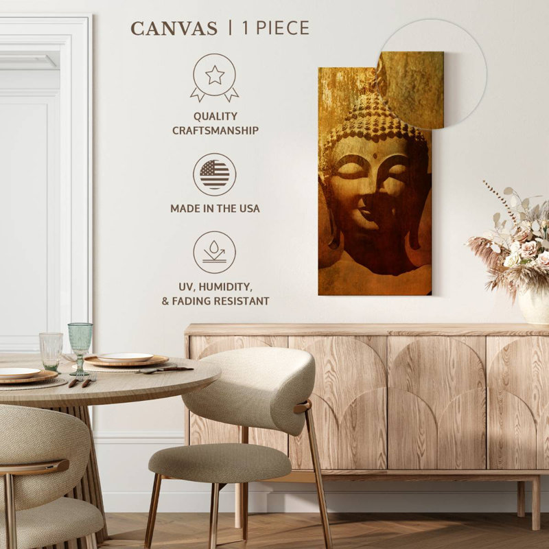 Antique Buddha Head, 24" H x 12" W