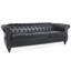 Canapé classique en cuir PU Chesterfield avec dossier capitonné, accoudoirs roulés et garniture cloutée-103449354-103449351