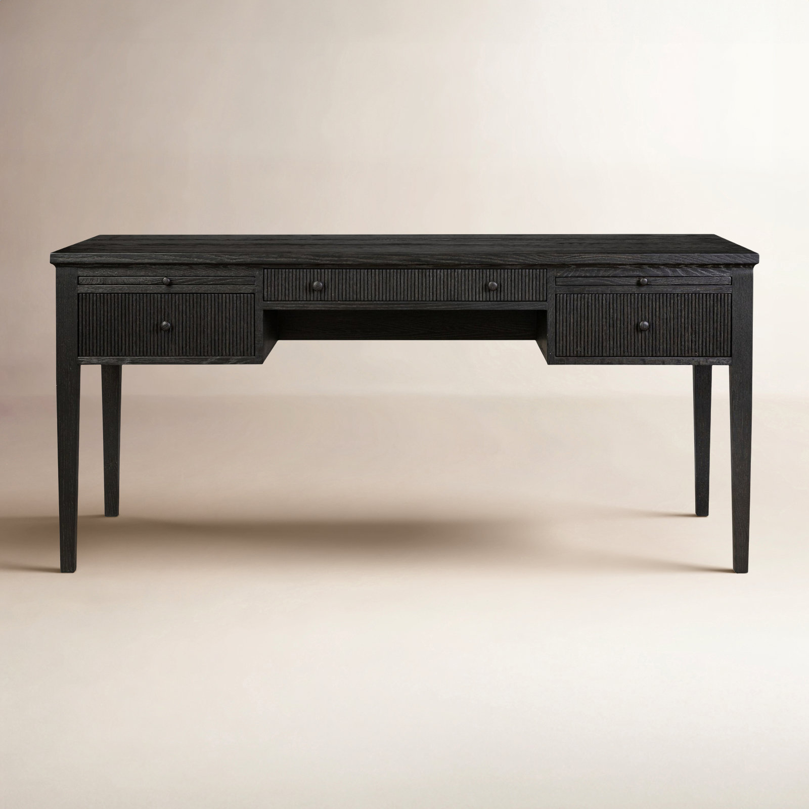 Bush Desk, Distressed Black Oak