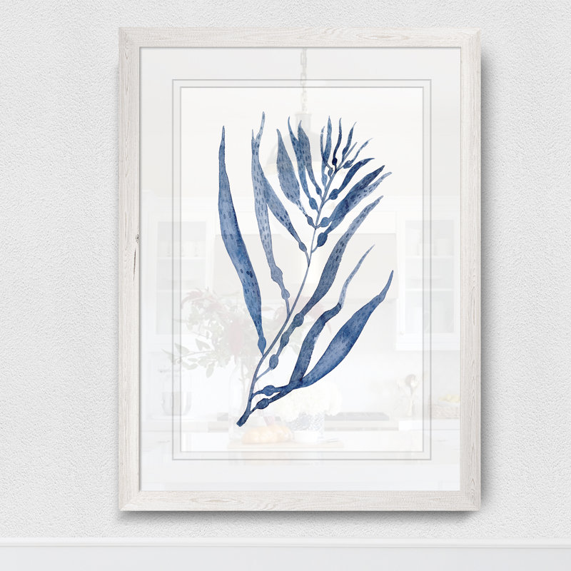 «Seaweed Under Water III» par Paul Cezanne - reproduction d'art encadrée, H 24 po x l 18 po x P 1,25 po, Blanc