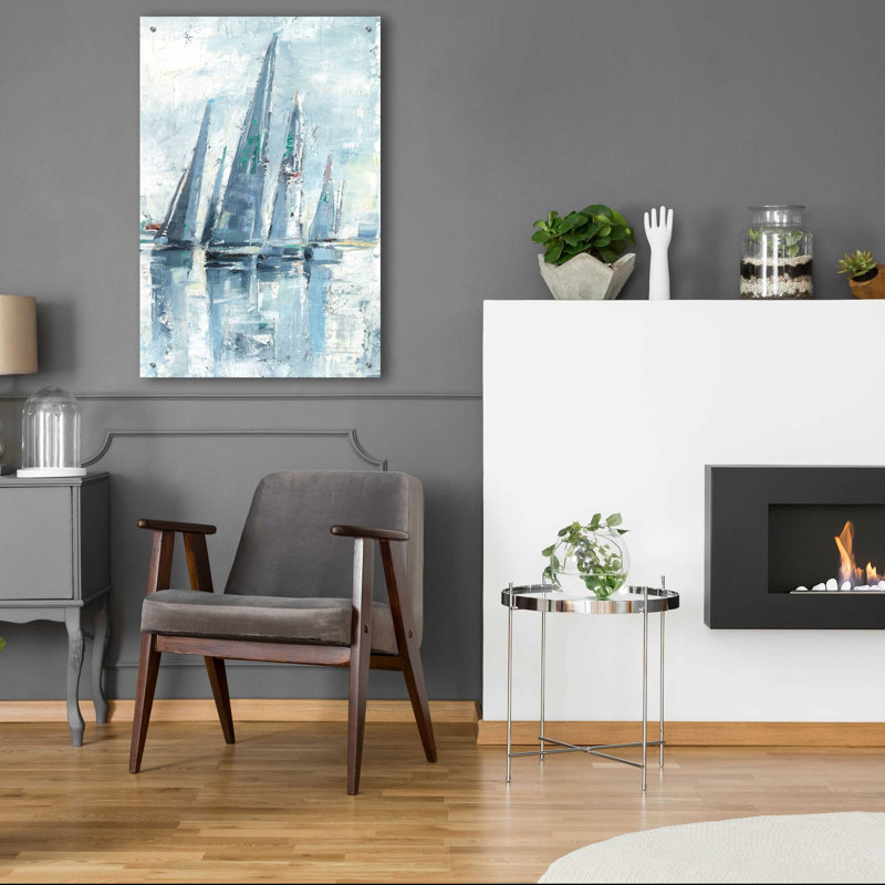 «Regatta I» par Ethan Harper, art mural en verre acrylique, H 36 po x l 24 po x P 0,2 po