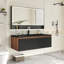 Meuble-lavabo simple mural 47,24 po avec plateau en résine