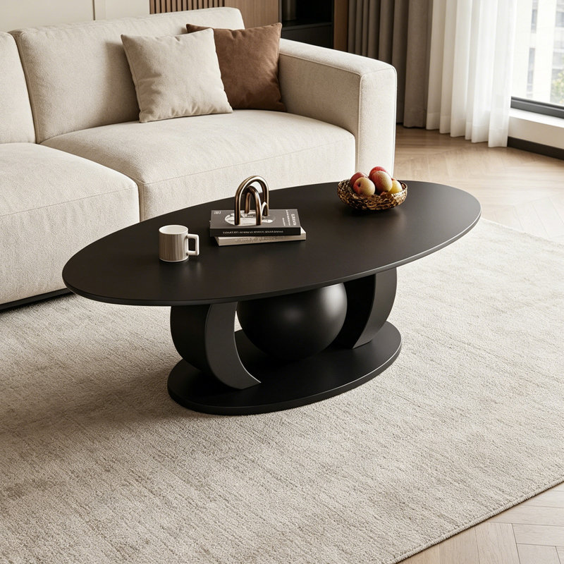 Carolan, H 15,74 po x L 47,24 po x l 23,62 po, Noir