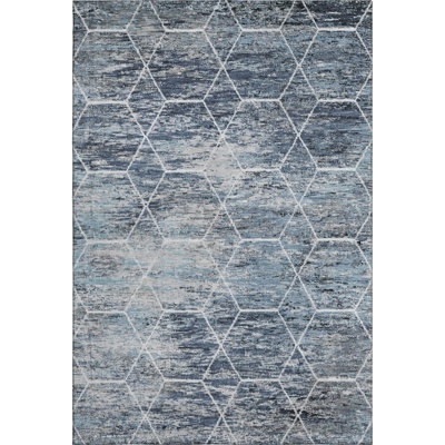 Premium Machine Washable Lubbers AMF1724 Geometric Rug