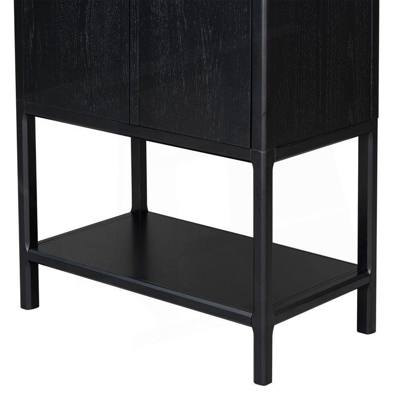 Armoire sophistiquée avec plusieurs fonctions de rangement, Noir