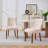 Linen Upholstered Tufted Dining Chairs with Solid Wood Legs Set of 2-1677507610-1677507609
