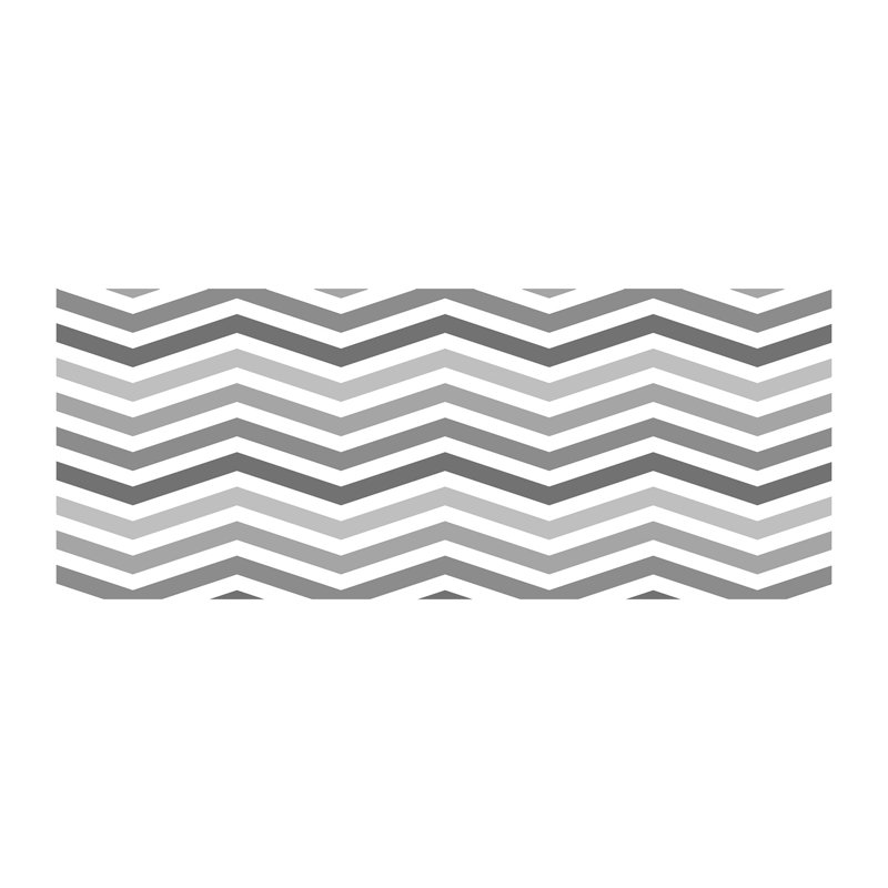 Gray Zigzags - Wrapped Canvas Print