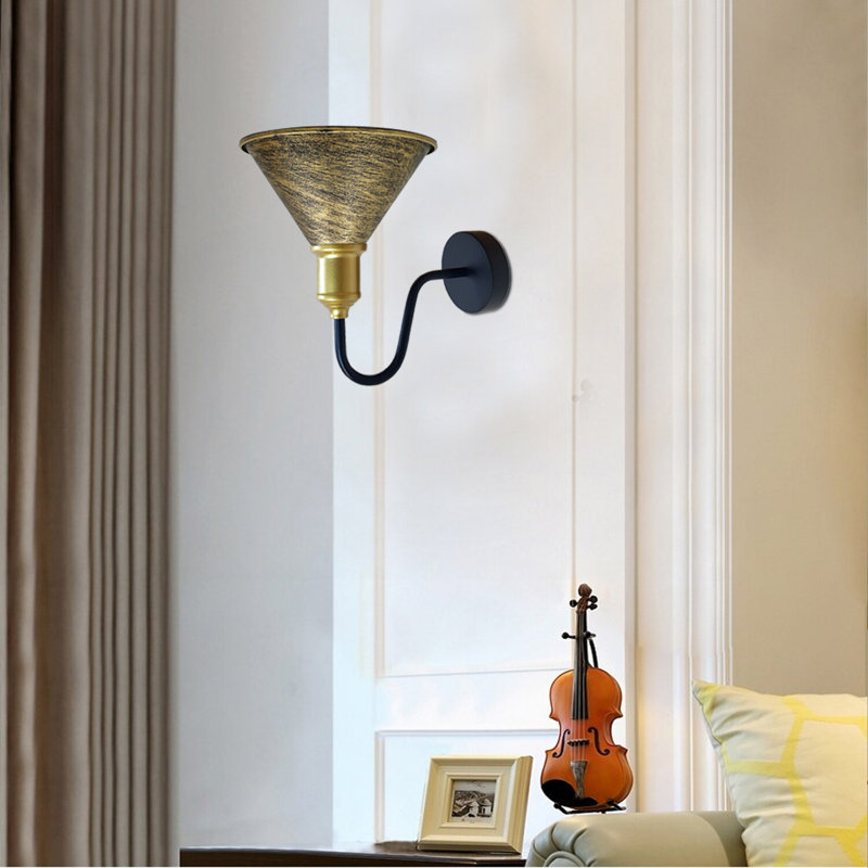 Julio Armed Sconce, Brushed Brass