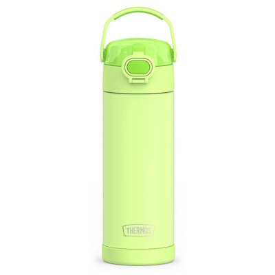 16 oz Bouteille d'eau en acier inoxydable avec bec et couvercle verrouillable Funtainer® - lime néon