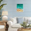 Plaque murale Three Kayaks in Turquoise Waves, design par Brook Page