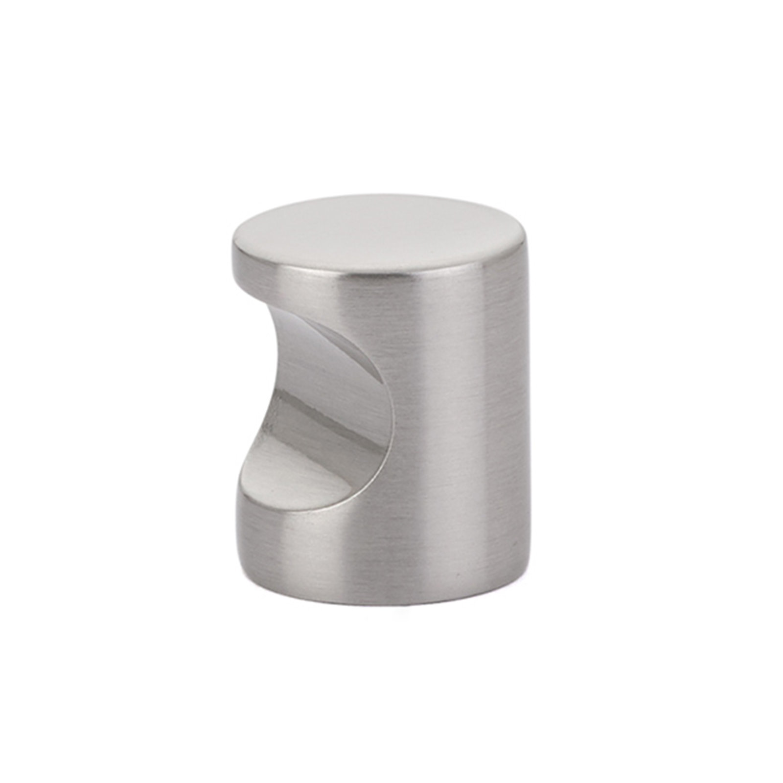 Cylindrical Knob Knob, Satin Nickel, 0.88"