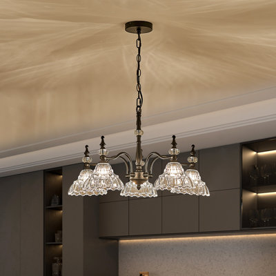 Luminaire suspendu moderne à 5 lumières Chandeliers