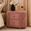 Table de chevet 2 tiroirs en rose
