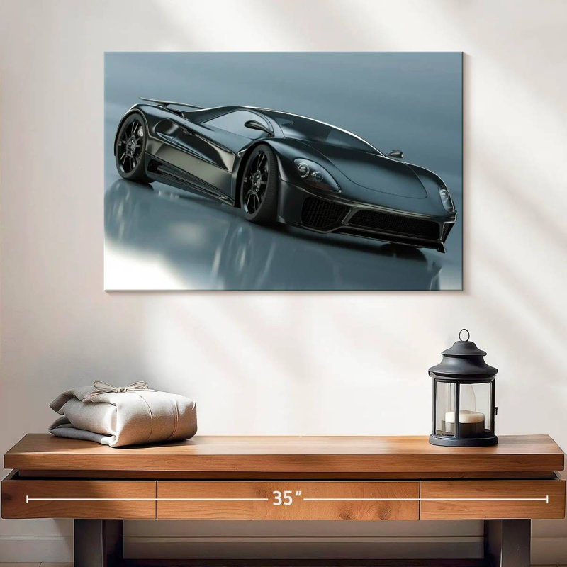 Mehar noir brillant Supercar, H 16 po x l 24 po