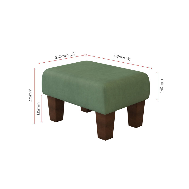Autryville Wood Contemporary Leg, Aqua Blue, Mahogany, Velvet