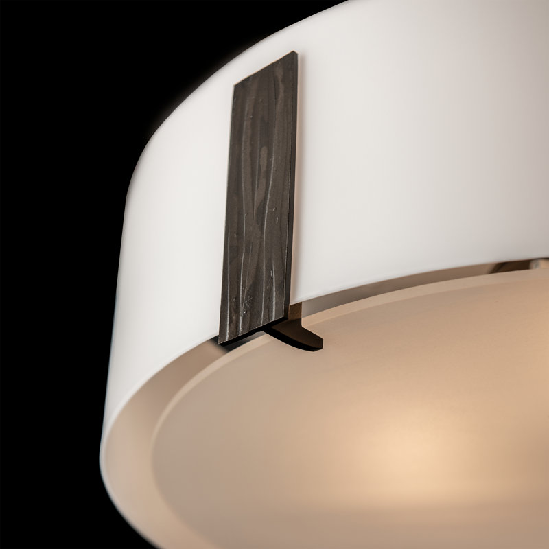 Impressions 3 - Light Semi Flush Mount, Dark Smoke, 7.2" H x 18.4" W x 18.4" D